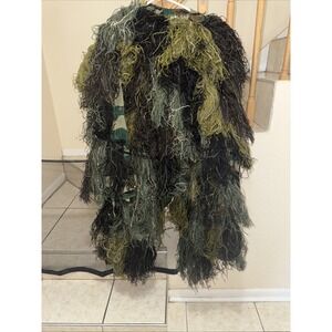 Ghost Ghillie Full Suit Super Dense Woodland Hunting Camo Vintage Bushrag XL/2XL
